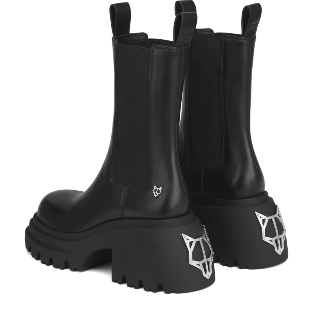 NAKED WOLFE sacrifice black platform boots